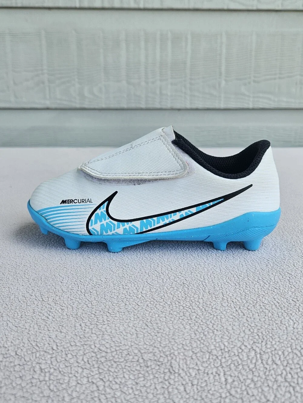 Nike Jr. Mercurial Vapor 15 Club MG Soccer Cleats SZ 10C White Blue DJ5964-146
